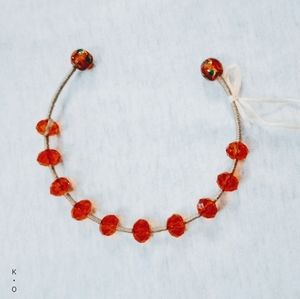 Adjustable Orange Cuff Bracelet